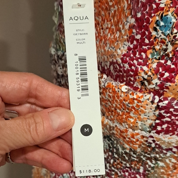 Aqua Purple and Orange Ruffled Tiered Fun & Flirty Mini Dress - Picture 5 of 7